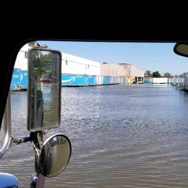 Flooded Parking Area